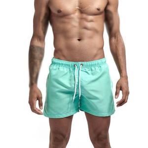 Short de bain bleu clair pour hommes, séchage rapide, caleçon de plage, taille élastique avec cordon de serrage, maillot de bain d'été confortable - Product Image 5