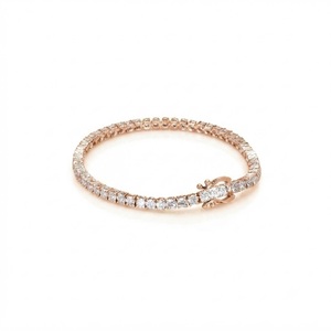 กำไลข้อมือเพชรทรงกลมเจียระไนแบบบริลเลียนท์ ทองคำแท้ 10K 14K 18K เพชรเพาะเลี้ยงในห้องปฏิบัติการ ของขวัญวันครบรอบสำหรับภรรยา พร้อมใบรับรอง IGI เครื่องประดับงานแต่งงาน - Product Image 2