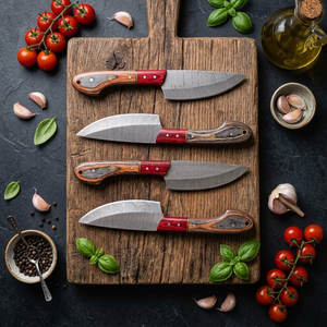 Hand Forged Damascus Steel Full Tang Excellent Quality Razor <b>Sharp</b> BBQ Steak <b>Knives</b> Set OEM Customizable Wholesale Best Price - Product Image 4
