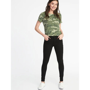 Women's Camouflage Print Short Sleeve T-Shirt Slim Fit O-Neck Casual Jersey <b>Top</b> All Seasons Wear - Product Image 1