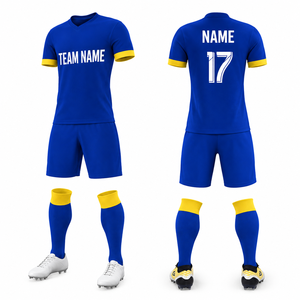 Nuevo Uniforme de Fútbol de Moda, Alta Calidad, Tallas Grandes, Manga Corta, Corte Holgado, para Entrenamiento, Ropa Deportiva para Hombre, 100% Poliéster - Product Image 2
