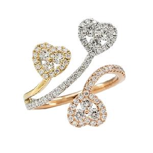 Fine Jewellery <b>Vintage</b> Design High Quality 18k Rose <b>Gold</b> Plated Real Diamond Prong Setting Fancy Women's Engagement Wedding <b>Ring</b> - Product Image 1