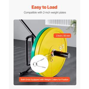 Mancuernas con marco abierto de 2 pulgadas, empuñaduras moleteadas de capacidad de 800 LBS para entrenamiento de fuerza, equipo de gimnasio en casa para sentadillas en el hombro - Product Image 5