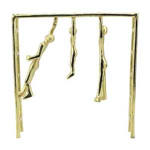 37cm H X 10cm W X 36.5cm L Aluminium Figurine Sculpture Three Climbing <b>Figures</b> Modern Artistic Handmade Tabletop Decor Home - Product Image 2