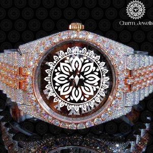 Montre de luxe Charm_Jewells en acier inoxydable, cadran analogique à quartz rond de 38 mm, mode féminine, fermoir pliable lumineux - Product Image 4