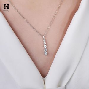 Élégant pendentif goutte de diamant gradué en or 14 carats, collier minimaliste, bijoux fins - Product Image 2