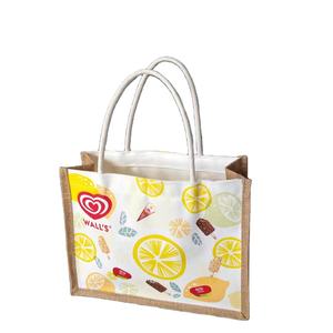 Eco Friendly Jute Logo Tote <b>Bag</b> with Custom Branding for Business Promotion - Product Image 1