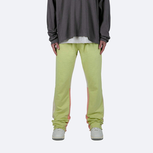 Custom Logo Casual Flat Front Flare Sweatpants Men's High Quality 100% Cotton <b>Elastic</b> <b>Waist</b> Jogger <b>Trousers</b> - Product Image 4
