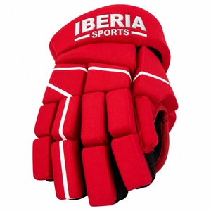 Guantes de Hockey sobre Hielo IBERIA Premium Rojos con Acolchado Protector, Guantes para Jugadores de Hockey, Personalizados, OEM, Venta al Por Mayor - Product Image 2
