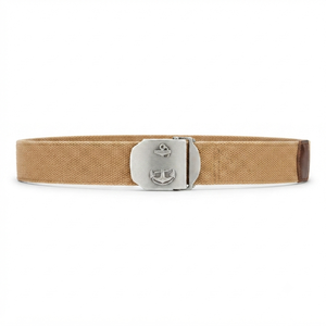 Ceinture en toile personnalisée pour homme avec boucle en acier, robuste et réglable, par WALLOW EMBROIDERY WORKS - Product Image 1