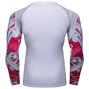 Fournisseur d'usine – Rashguard de haute qualité respirant à séchage rapide en Spandex/Nylon – T-shirt de compression long pour homme à manches longues - Product Image 6