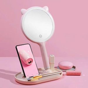 Luz <b>Led</b> <b>Makeup</b> <b>Mirror</b> With Lighted Stand And Phone Holder For Beauty Routine - Product Image 1