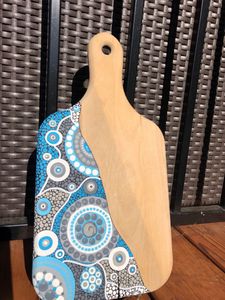 Tabla de Cortar Personalizada de Madera de Acacia y Mármol con Asa, Bloque de Cortar Personalizable con Grabado Láser - Product Image 2