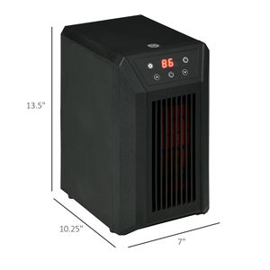 Stufa da tavolo a infrarossi al quarzo da 1500W con 3 modalità, telecomando e timer 12h, spina USA - Product Image 3