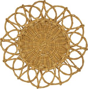 Wholesale Rattan Placemat Charger Natural <b>Woven</b> Eco-Friendly Table Mats Custom Size for Dining Table Home Decor FBA KingCraft - Product Image 1