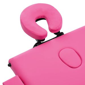 3 zone pieghevole legno rosa lettino da massaggio comodo per uso domestico o in ufficio - Product Image 5