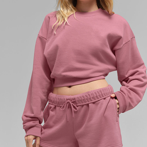 Sudadera de Felpa para Mujer, Cuello Redondo, 100% Algodón, Estilo Casual de Invierno - Product Image 1