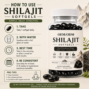 Cápsulas Blandas de Shilajit del Himalaya OEM ODM, Resina de Shilajit de Alta Potencia, 60 Cápsulas Blandas Ricas en Ácido Fúlvico para Energía y Resistencia - Product Image 4