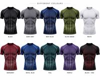 Haut de sport pour homme, bleu, manches longues, anti-UV, respirant, écologique, séchage rapide, impression par sublimation, spandex, 180g
