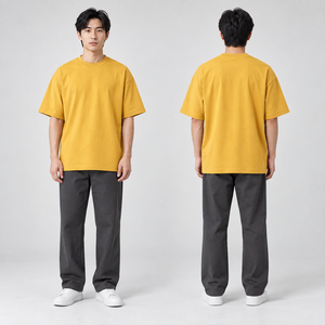 เสื้อยืดแขนสั้นทรงโอเวอร์ไซส์สำหรับผู้ชาย ทรงหลวม ผ้าฝ้ายหนา ลายบาติก สไตล์ไฮสตรีท คุณภาพพรีเมียม ระบายอากาศได้ดี - Product Image 2