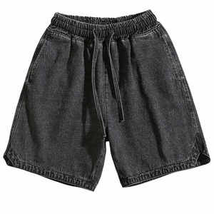 Men's 100% Cotton Fleece Sweat Shorts Baggy Denim <b>Jean</b> Shorts Fashion Loose <b>Work</b> Shorts for Adults Bib Shorts & Tights - Product Image 1