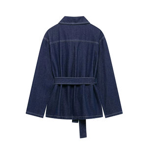 Traje de Mezclilla sin Mangas al por Mayor Directo de Fábrica, Logotipo Personalizado, Traje Casual Ajustado para Mujer, Transpirable y de Secado Rápido para Verano - Product Image 3