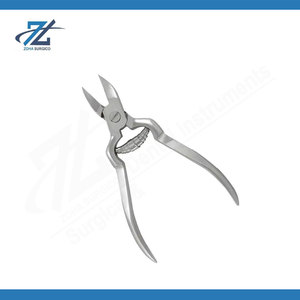 Wide Jaw Stainless Steel Ingrown Toenail Cutter Professional <b>Cuticle</b> Nipper Pusher Curved Manicure Pedicure <b>Tool</b> Made Pakistan - Product Image 3