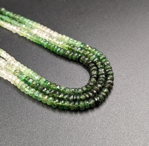 Perles Rondelles de Saphir Naturel et Émeraude, Qualité AAA, Facettées, Vert Ombré, 3mm, Fil de 15 Pouces, Gemmes Colombiennes LUSTRE, Fournisseur en Gros - Product Image 2
