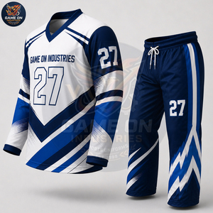 Best Supplier New Arrival Easy To Wear Comfortable Trendy Product Blue White Color Sublimated Customized Made Ice Hockey Uniform - Product Image 5