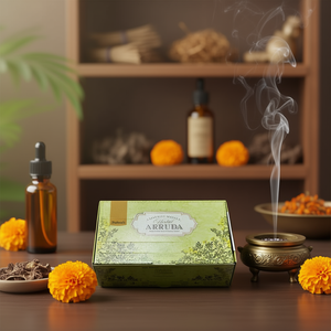 Bastoncini d'Incenso Tulasi alle Erbe Arrotolati a Mano, Confezione da 12, Aromatici Indiani - Product Image 3