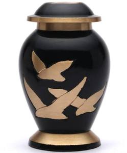 Urna Funeraria Clásica de Aluminio en Forma de Lágrima para Cenizas Humanas |   Urna Funeraria Conmemorativa para Adultos con Diseño Floral Estilo Europeo |   Metal de Primera Calidad - Product Image 2