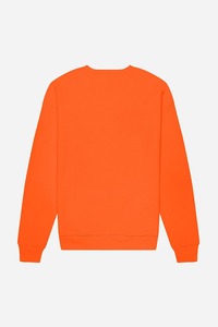 Sweat-shirt à col rond surdimensionné pour homme, orange uni, en coton French Terry, pull décontracté, tricoté, manches régulières, pour l'automne - Product Image 2