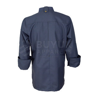 เสื้อเชฟ ระบายอากาศได้ดี น้ำหนักเบา ทนทาน แขนยาว โพลีเอสเตอร์/ผ้าฝ้าย ปิดด้วยกระดุม เสื้อผ้าสำหรับทำอาหาร ชุดทำงานในครัว - Product Image 2