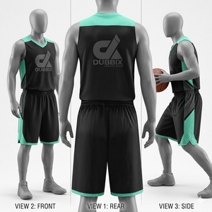 Conjunto de pantalones cortos de baloncesto de secado rápido para hombre – Pantalones cortos deportivos transpirables de licra/poliéster, pantalones cortos deportivos ligeros que absorben la humedad - Product Image 4