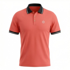 Polo de Golf Personalizado con Logotipo Bordado, Mezcla de Algodón y Poliéster, Estampado, Unisex, Tallas Grandes, Transpirable, Color Personalizado - Product Image 1