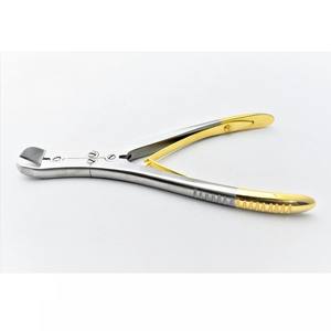 Nuevo A + calidad superior TC Pin y cortador de alambre tamaño 24cm alicates curvos de doble acción instrumentos ortopédicos chapados en oro - Product Image 1