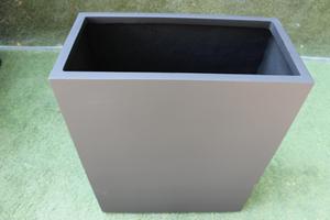 Modern Rectangular Grey FRP Planter Smooth Matt Finish High Quality Durable Lightweight Indoor <b>Outdoor</b> Floor Home Office Export - Product Image 2