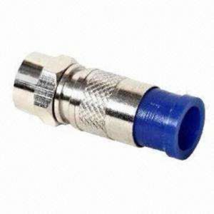 Connecteur auto-serrant de type F pour câble coaxial RG6, adaptateur mâle sans outil, pour antenne de récepteur satellite TV, plaqué or, en laiton - Product Image 5
