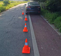 Cônes de signalisation Caoutchouc de silicone Pvc 36 "Cono De Seguridad 50cm Cône de signalisation réfléchissant en caoutchouc