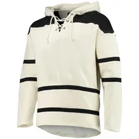 A1834-000 White Blank Hockey Lace Hoodie Sweatshirt –