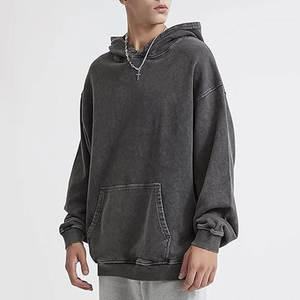 Sweat à capuche vintage pour homme de haute qualité, délavé à l'acide, avec logo personnalisé, best-seller pour l'hiver, prix raisonnable, anti-rétrécissement, motif lettres - Product Image 1