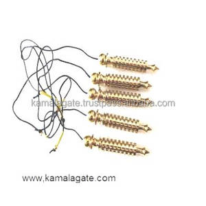 Pendule de radiesthésie Reiki en laiton Karnak, grand modèle plaqué or, outil de radiesthésie de haute qualité pour l'artisanat métallique mondial - Product Image 4
