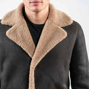 Men's Premium Quality Leather Bomber <b>Jacket</b> with Stand Collar & Front Logo Custom Colors & Sizes Waterproof Winter Best Sale - Product Image 4