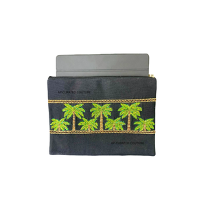 Wholesale palm tree beaded laptop backpacks customizable fashionable <b>tablet</b> <b>bags</b> covers laptop sleeves hot-selling design - Product Image 3