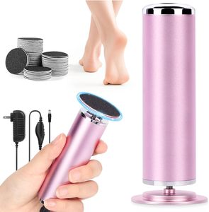 Appareil électrique portable pour éliminer les callosités des pieds, machine de pédicure avec 60 disques de papier abrasif, vitesse réglable, outil d'élimination des peaux mortes - Product Image 1