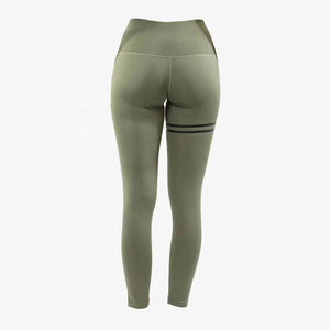 Ensemble de yoga pour femmes en nylon et élasthanne, logo personnalisé, leggings taille haute, haut à manches longues, vêtements de sport sans couture - Product Image 2