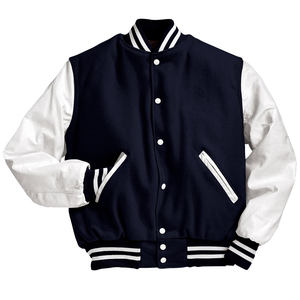 Veste Letterman OEM personnalisée pour homme avec design de patch personnalisé, veste en satin tendance, vente en gros, logo personnalisé, veste bomber en laine pour homme - Product Image 1