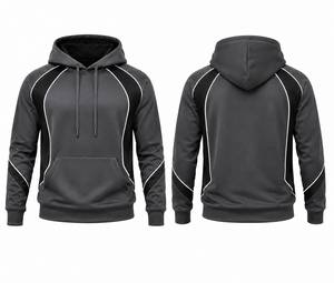 Sweat-shirt à capuche en polaire pour homme, manches régulières, couleur unie, respirant, séchage rapide, écologique, broderie 3D, vêtements décontractés d'hiver - Product Image 5