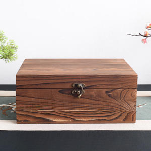 Unfinished Pine Wood Storage <b>Box</b> Hinged Lid Magnetic Closure DIY Jewelry Case Carved Wooden Keepsake <b>Box</b> for Crafts - Product Image 4