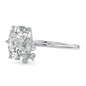 IGI Certified <b>Cushion</b> Cut Lab Grown Diamond Solitaire Engagement <b>Ring</b> Rhodium 10K 14K 18K Gold 925 935 Silver <b>Wedding</b> Party - Product Image 3